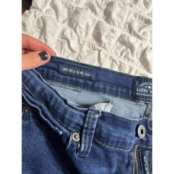 Lucky Bridgette Bootcut Jeans Blue Distressed Denim Five Pocket Zip Fly Womens 1 - Picture 3 of 8